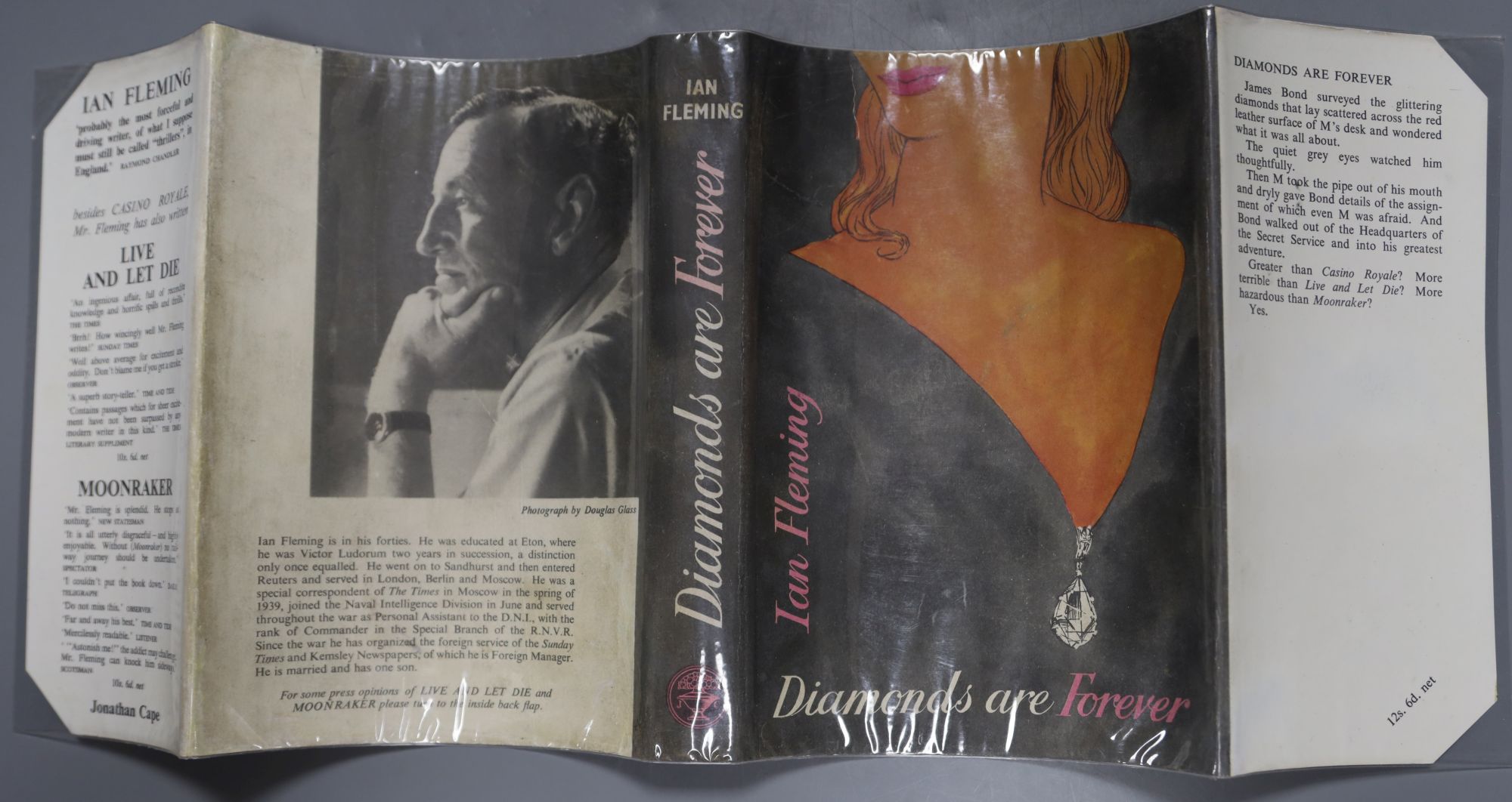 Fleming, Ian - Diamonds Are Forever, 1st edition, d/wrapper, 1956